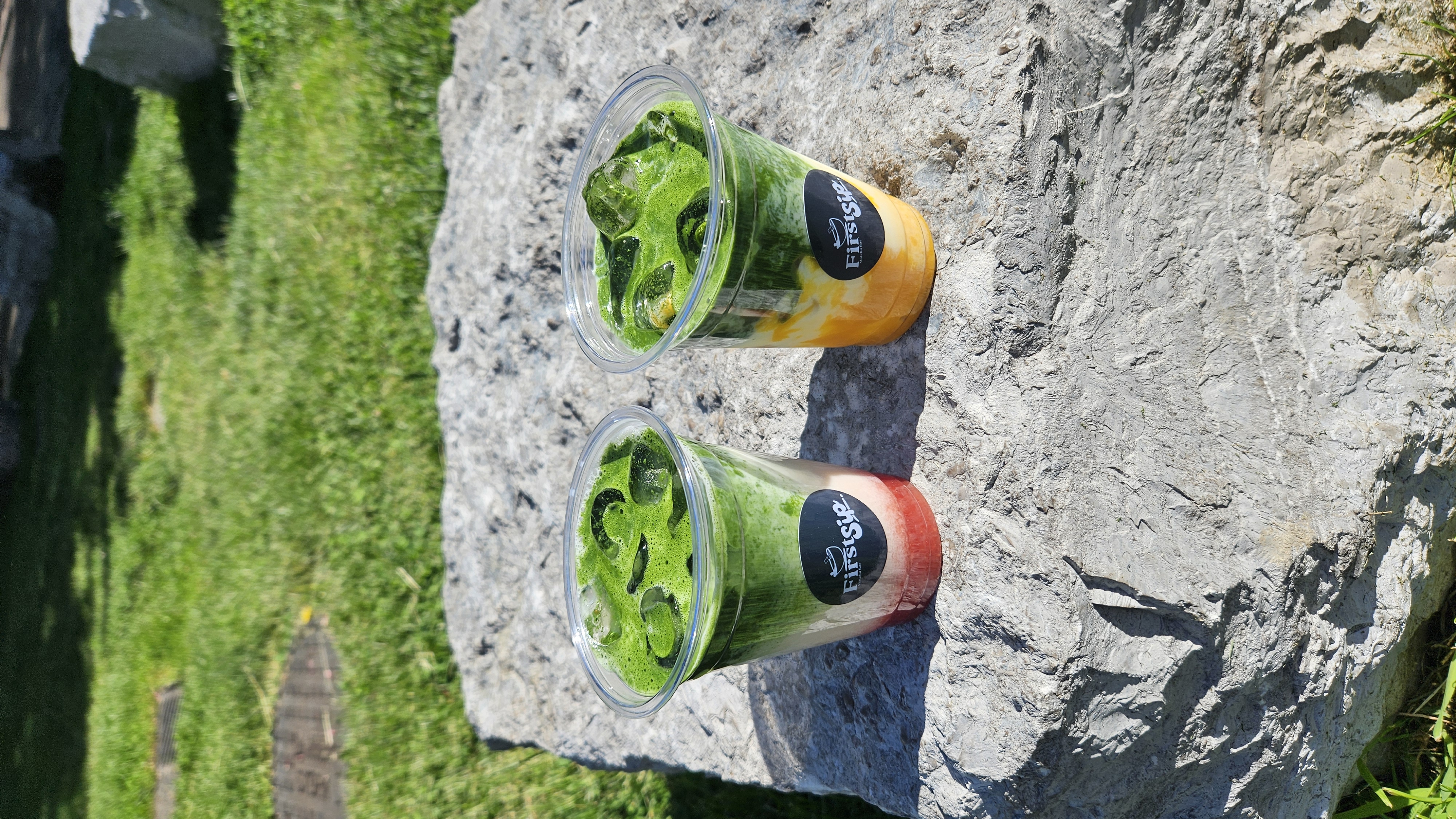 Two Matcha Lattes